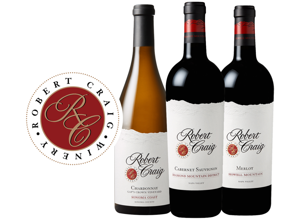 Trio of featured wines: 2018 Gap’s Crown Chardonnay
2018 Howell Mountain Merlot
2018 Diamond Mountain District Cabernet Sauvignon
