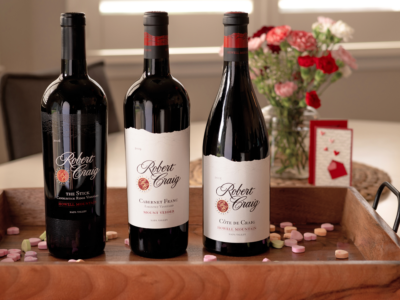 Three wines featured in the Valentine's Virtual Tasting held February 14, 2023