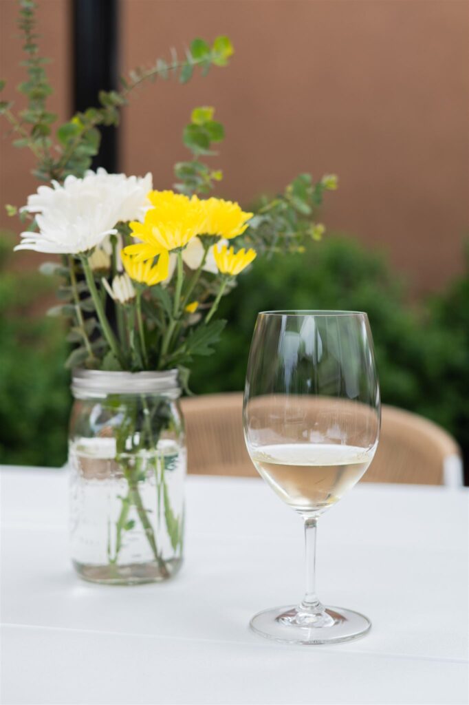 Spring Soiree Event at Robert Craig - white wine on the table