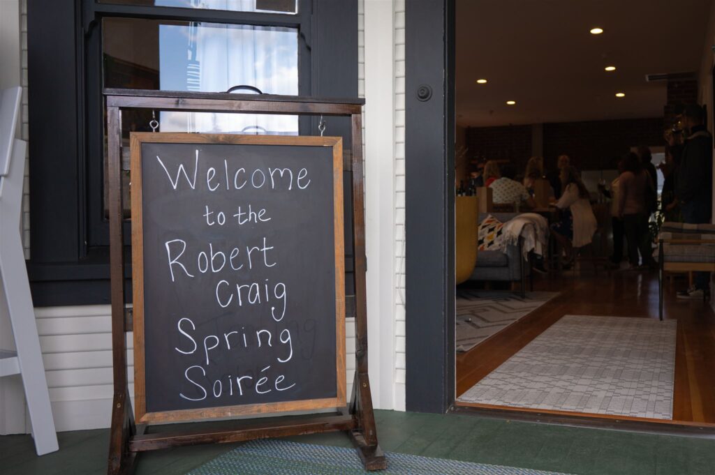 Spring Soiree Event at Robert Craig - sign at entrance